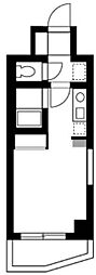 EXIA元住吉 ワンルームの間取図画像