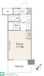 アルテーヌ新横浜 1Kの間取図画像