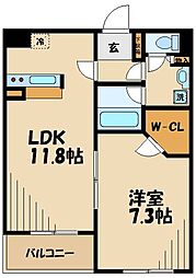 フェリチターレ 1LDKの間取図画像