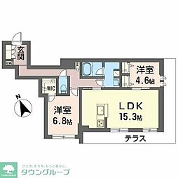 ピノ・グリナージュ 2LDKの間取図画像