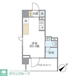 カーサヴェデュータ ワンルームの間取図画像