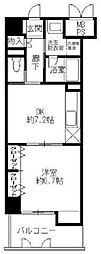 ワイズ新横浜 1DKの間取図画像