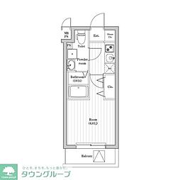 SPコート菊名サウス 1Kの間取図画像