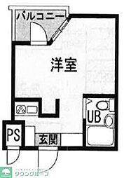 スカイコート日吉2 ワンルームの間取図画像