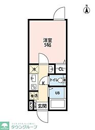 SENYO SQUARE 武蔵小杉 1Kの間取図画像