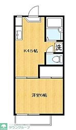 ビラ・ビアンカA 1Kの間取図画像