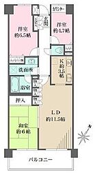 藤和シティホームズ大倉山東 3LDKの間取図画像