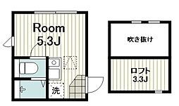 ピアチューレ菊名 ワンルームの間取図画像
