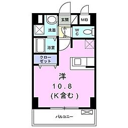 グレイスビュー宮崎台 ワンルームの間取図画像
