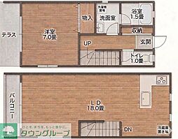 SouthTownB 1LDKの間取図画像