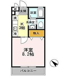カーサ・デラ・フェリシタ 1Kの間取図画像