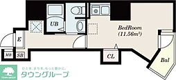 CourtTower新横浜 ワンルームの間取図画像