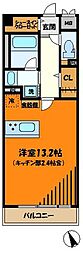 ロイヤルパークス武蔵小杉 ワンルームの間取図画像
