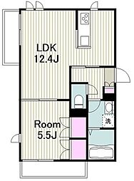 グランシャリオ2 1LDKの間取図画像