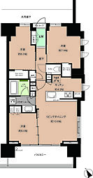 シティハウス東池袋 3LDKの間取図画像