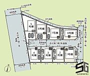 家族の暮らしやすさを第一に考えた区画図。敷地形状を活かした設計で、日当たりや風通しも良く快適な住空間を実現できます。