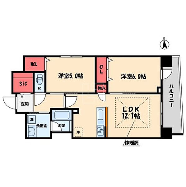 IBC Residence West ｜大阪府大阪市中央区北久宝寺町4丁目(賃貸マンション2LDK・3階・56.22㎡)の写真 その2