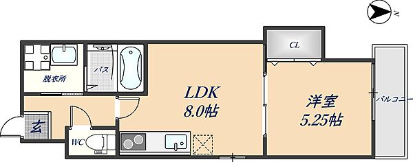 コラッジオ本町 101｜大阪府八尾市本町6丁目(賃貸アパート1LDK・1階・32.70㎡)の写真 その2