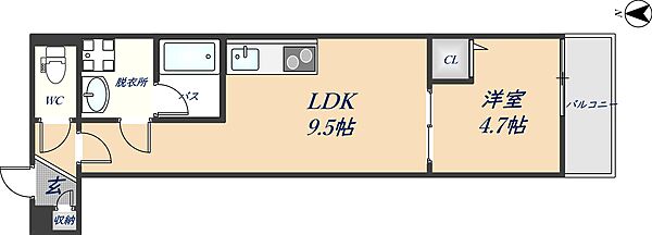 クレアール菱屋東 306｜大阪府東大阪市菱屋東1丁目(賃貸アパート1LDK・3階・35.28㎡)の写真 その2