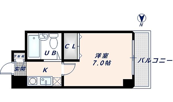 エンデバーハナ 508｜大阪府東大阪市足代北2丁目(賃貸マンション1K・5階・18.00㎡)の写真 その2