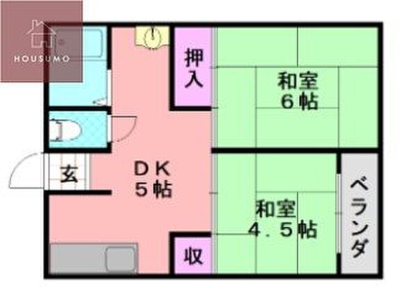 啓伸ハイツ 203｜大阪府大阪市平野区平野市町1丁目(賃貸マンション2DK・2階・40.00㎡)の写真 その1