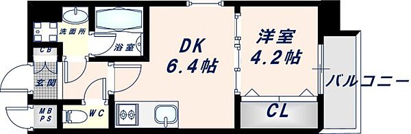 スプランディット高井田 1201｜大阪府東大阪市高井田西6丁目(賃貸マンション1DK・12階・28.86㎡)の写真 その2