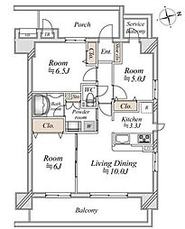 間取図画像 3LDK