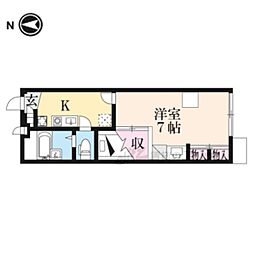 レオパレス護佐丸 1Kの間取図画像
