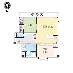フォレストヒルズ打木谷 2LDKの間取図画像