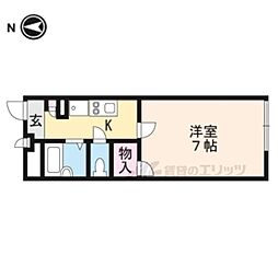 レオパレス大陽・舞鶴 1Kの間取図画像