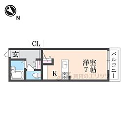 ライフステージ広瀬倉梯 ワンルームの間取図画像