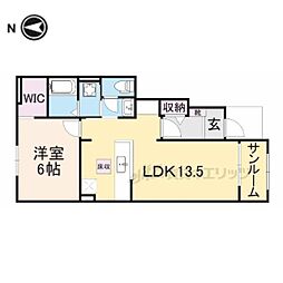 ラウレア1 1LDKの間取図画像