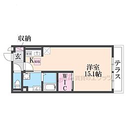 ティサージュK ワンルームの間取図画像
