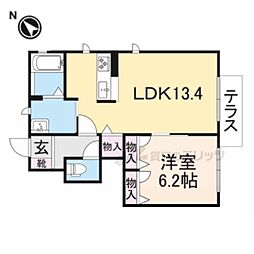 ベェルドミール3 1LDKの間取図画像
