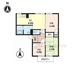 メゾンアンビション 3DKの間取図画像