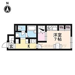 レオパレスSoubi 1Kの間取図画像