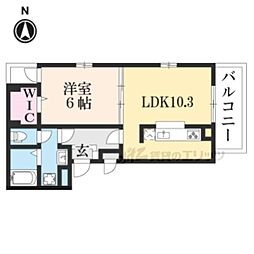 ロワ・レーヌ 1LDKの間取図画像