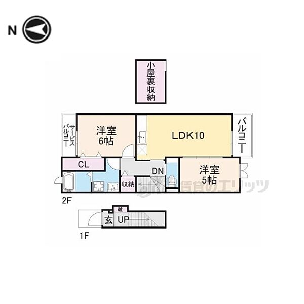 シーステージ 205｜京都府舞鶴市字下福井(賃貸アパート2LDK・2階・54.40㎡)の写真 その2