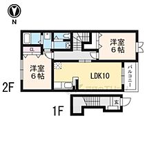 京都府南丹市園部町城南町中井（賃貸アパート2LDK・2階・57.02㎡） その2