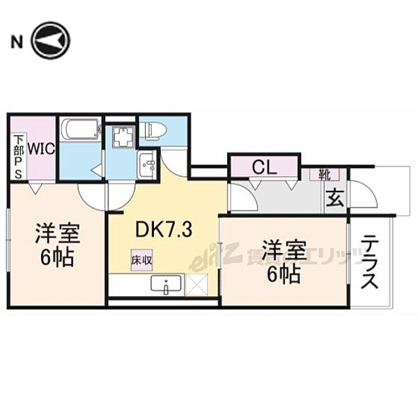 ラフレシール 103｜京都府舞鶴市字泉源寺(賃貸アパート2DK・1階・46.79㎡)の写真 その2