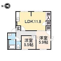 セントラルヴィラI 103 ｜ 京都府福知山市昭和新町（賃貸アパート2LDK・1階・50.00㎡） その2