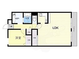 サンフラッツ南桜塚 2LDKの間取図画像