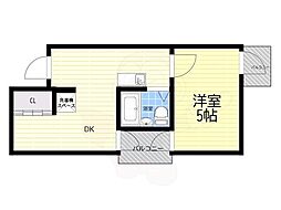 ラ・ペール1番館 2Kの間取図画像
