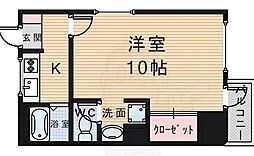 ベルエアー桜塚 ワンルームの間取図画像