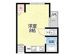 スタジオ108 ワンルームの間取図画像