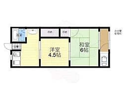 サザンハイツ 2Kの間取図画像