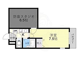 ミュージックコート 1SKの間取図画像