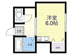 コテージ曽根 ワンルームの間取図画像