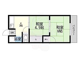 酒井文化 2Kの間取図画像