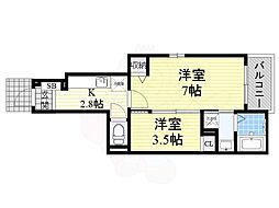 プレウス 1SKの間取図画像